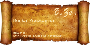 Burka Zsuzsanna névjegykártya